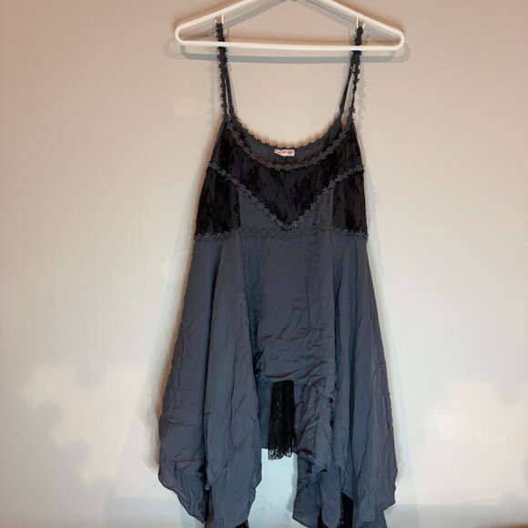 Intimately Free People Slip Dress SP Gray Pieced Lace ASO TV Elena Gilbert Y2K - Picture 2 of 5